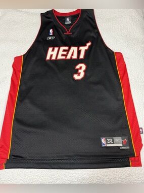 Vintage Reebok Dwyane Wade Miami Heat Sewn Swingman Jersey Sz XXL Authentic NWOT